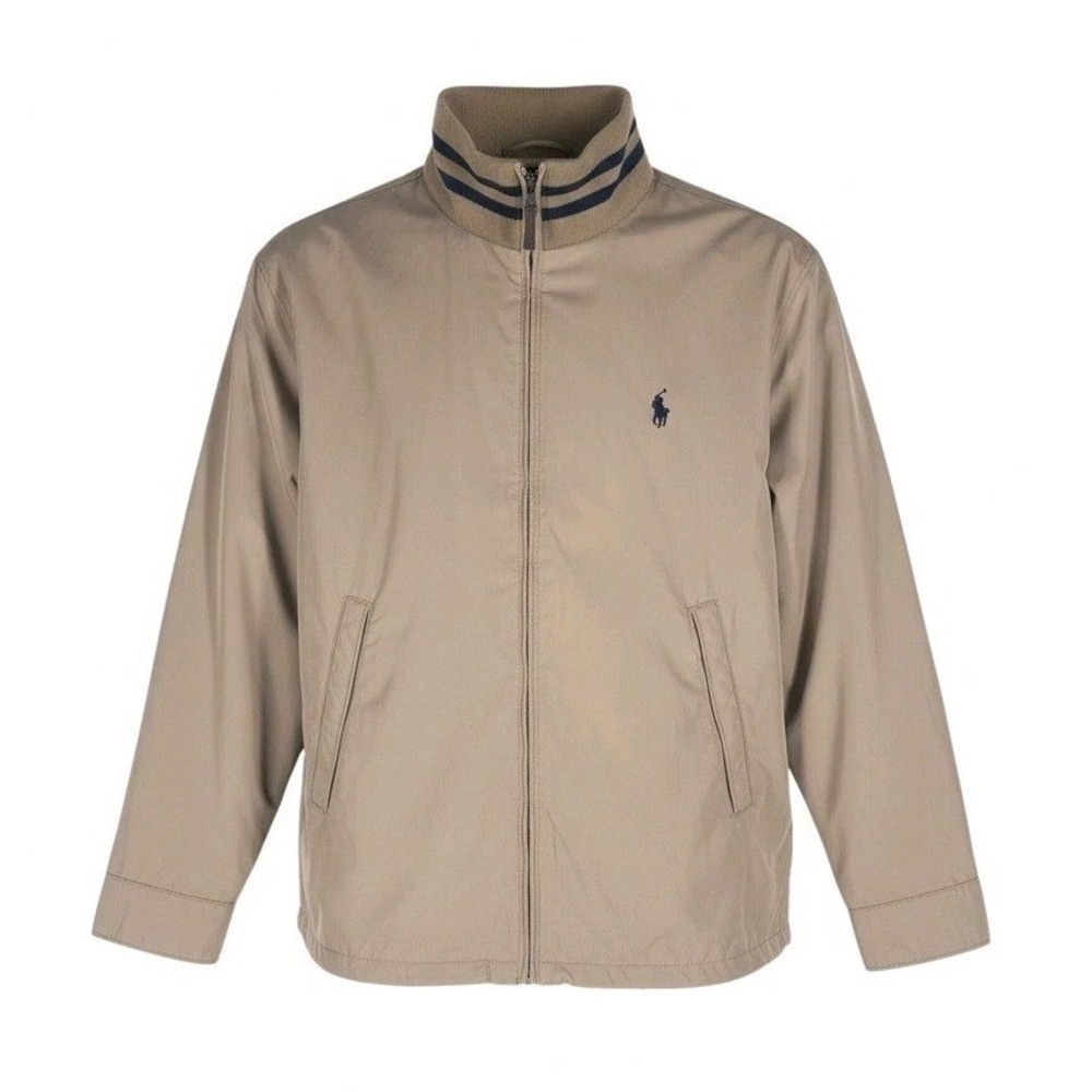 Polo Ralph Lauren Harrington Jacket Windbreaker Mens M Tan Beige Soft Shell